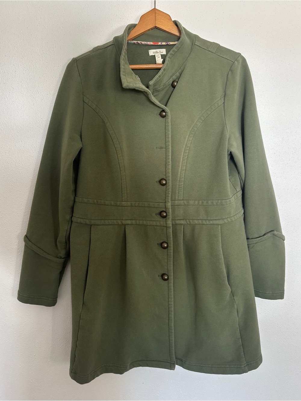 Matilda Jane Ida Military Barn Jacket Olive Green Coat L